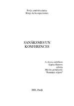 Referāts 'Sanāksmes un konferences', 1.