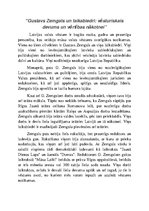 Eseja 'Gustavs Zemgals Latvijas vēsturē', 1.