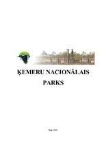 Referāts 'Ķemeru nacionālais parks', 1.