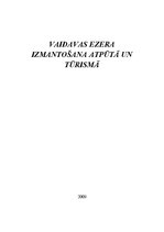 Referāts 'Vaidavas ezera izmantošana atpūtā un tūrismā', 1.