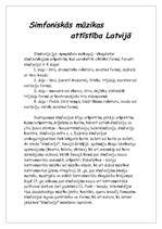 Konspekts 'Simfoniskās mūzikas attīstība Latvijā', 1.