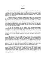 Konspekts 'Summery about book "500 social media marketing tips"', 2.