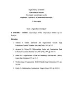 Konspekts 'Organizāciju kultūra. Organizāciju kultūras tipi un funkcijas', 1.