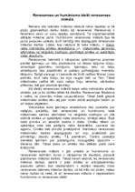 Eseja 'Renesanses un humānisma ideāli renesanses mākslā', 1.