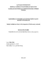 Diplomdarbs 'Sabiedrības attieksme kā faktors trešo valstu pilsoņu integrācijā', 1.