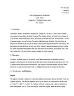 Eseja '"Alice’s Adventures In Wonderland" by Lewis Carroll. Chapter IX Analysis', 1.