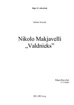 Referāts 'Nikolo Makjavelli', 1.