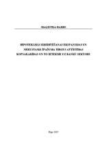 Diplomdarbs 'Hipotekārās kreditēšanas ekspansijas un nekustamā īpašuma tirgus attīstības kops', 1.