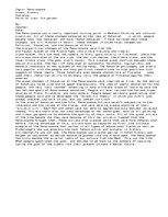 Eseja 'The Renaissance Question', 1.