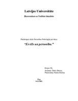 Referāts 'Es tēls un personība', 1.