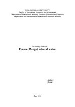 Biznesa plāns 'Country Notebook - France. Mineral Water "Mangali"', 1.