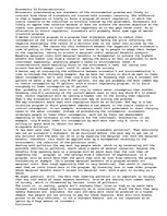 Eseja 'Economists vs. Conservationalists', 1.