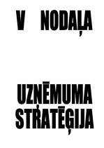 Konspekts 'Uzņēmuma stratēģija', 1.
