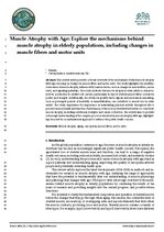 Referāts 'Muscle Atrophy with Age: Explore the mechanisms behind muscle atrophy in elderly', 1.