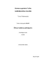 Eseja 'Ētikas kodeksa pārkāpums', 1.