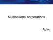 Prezentācija 'Multinational Corporations', 1.