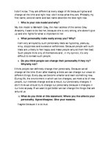 Konspekts 'Personality', 2.