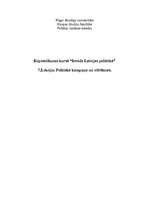 Konspekts 'Politiskā kampaņa un vēlēšanas', 1.