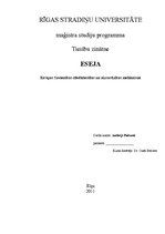 Eseja 'Eiropas Savienības cilvēktiesības un aizsardzības mehānismi', 1.
