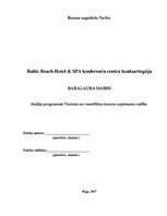 Diplomdarbs '"Baltic Beach Hotel & SPA" konferenču centra konkurētspēja', 1.