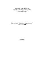 Referāts 'Intervija', 1.