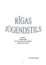 Konspekts 'Rīgas jūgendstils', 1.