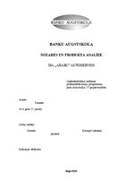 Biznesa plāns 'Nozares un produkta analīze. SIA "Ararc" autoserviss', 1.