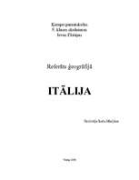 Referāts 'Itālija', 1.
