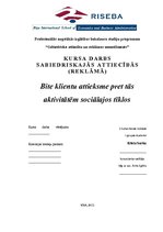 Referāts 'Kompānijas "Bite" klientu attieksme pret tās aktivitātēm sociālajos tīklos', 1.
