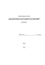 Referāts 'Gramatiskā iztulkošanas metode', 4.