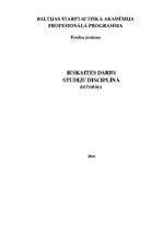 Konspekts 'Retorika', 1.