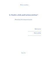 Konspekts 'Leldes Stumbres lugas "Liels, spoži sarkans autobuss" (fragmenta) analīze', 1.