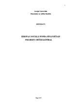 Referāts 'Eiropas Sociālā fonda finansētais projekts mūžizglītībai', 1.