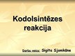 Prezentācija 'Kodolsintēzes reakcija', 1.