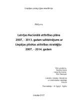 Referāts 'Latvijas Nacionālā attīstības plāna 2007. – 2013.gadam salīdzinājums ar Liepājas', 1.