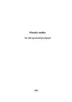 Konspekts 'Finanšu analīzes svarīgākie jautājumi un atbildes', 1.