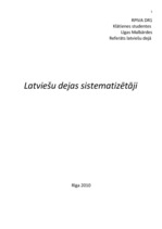 Referāts 'Latviešu dejas sistematizētāji', 1.