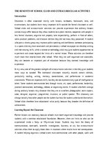 Eseja 'The benefits of school clubs and extracurricular activities', 1.