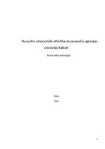 Referāts 'Pusaudžu emocionālā attīstība un pusaudžu agresiju veicinošie faktori', 1.
