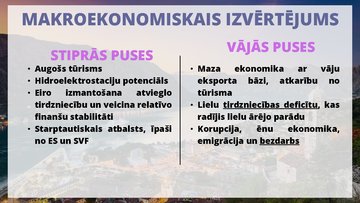 Referāts 'Melnkalnes makroekonomiskās situācijas izvērtējums  un tās realizētas makroekono', 28.