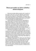 Eseja 'Manas personības un dzīves attīstības sistēmredzējums', 1.