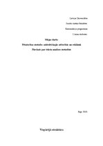 Eseja 'Pārskats par teksta analīzes metodēm', 1.