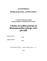 Referāts 'Likuma virsvadības princips un likumpamatotības princips valsts pārvaldē', 1.