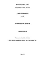 Konspekts 'Ēdienkaršu analīze', 1.