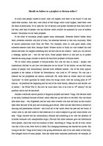 Eseja 'Should We Believe to a Prophets or Fortune Tellers', 1.