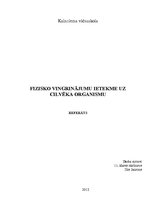 Eseja 'Fizisko vingrinājumu ietekme uz cilvēka organismu', 1.