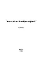 Referāts 'Krusta kari Baltijas reģionā', 1.