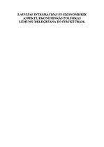 Konspekts 'Latvijas integrācijas ES ekonomiskie aspekti. Ekonomiskās politikas lēmumu deleģ', 1.