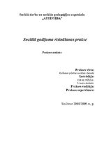 Prakses atskaite 'Sociālā gadījuma risināšana', 1.