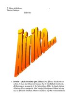 Referāts 'Referāts par Āfriku', 1.
